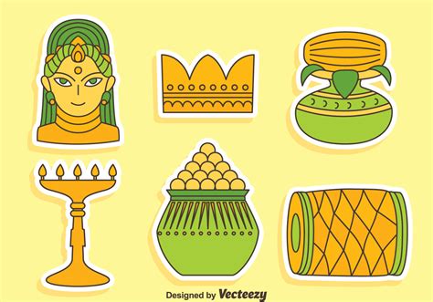 India Festival Element Icons Vector 130132 Vector Art At Vecteezy