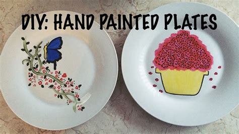 Diy Hand Painted Plates Youtube