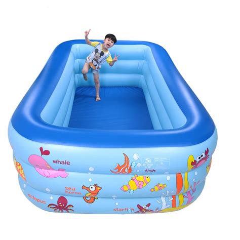 Toddler Inflatable Square Plastic Swimming Pool 18014060cm In
