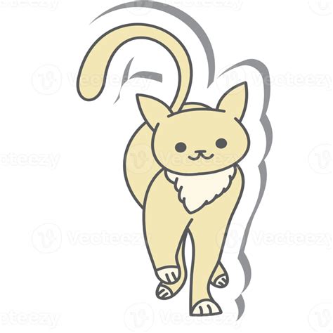 Aesthetic Cat Sticker Various Poses 16731416 Png