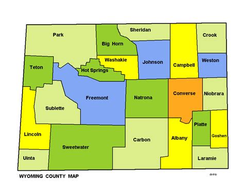 Map Of Wyoming Map Counties Worldofmaps Net Online Maps And