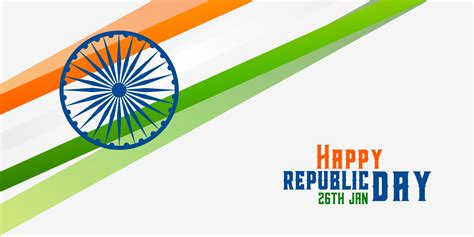 Happy Republic Day Indian Flag Banner Design Download Free Vector Art
