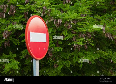 Forbidden Entrance Road Sign Indicator La Rioja Spain Stock Photo Alamy
