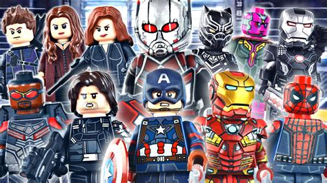 Lego Marvel Captain America Civil War Minifigures Showcase Youtube