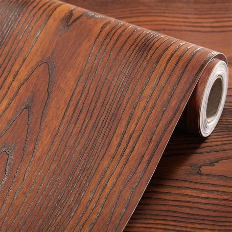 Wood Grain Contact Paper Vinyl Self Adhesive Shelf Liner Covering For