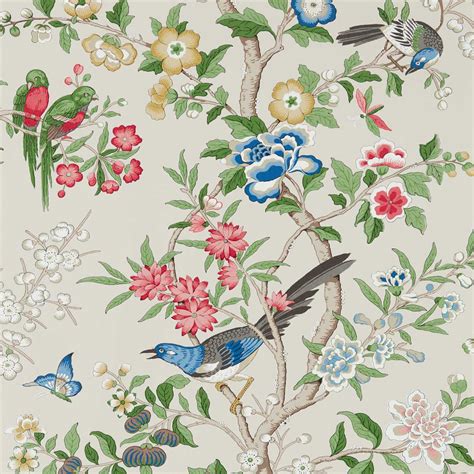 Chinoiserie Hall Linen Chintz Wallpaper Sanderson By Sanderson Design