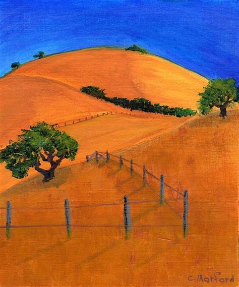A Painting Of Fall Colors In The Rolling Hills Of Central California