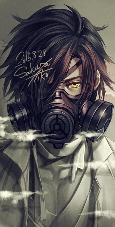 Cool Gas Mask Guy With Yellow Eyes I Plan To Draw A Full