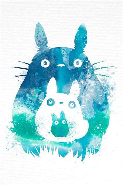 Totoro Art Studio Ghibli Watercolor Art Posters Poster Art