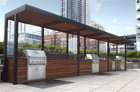 Steel Shade Structure Chicago Roof Deck Garden