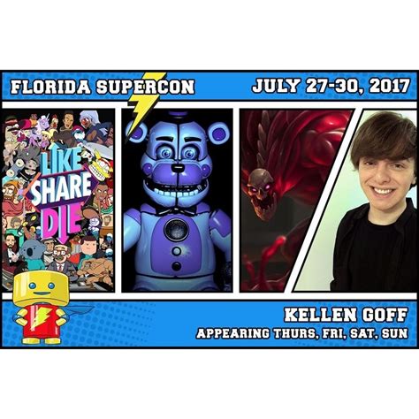 Kellen Goff Is A Guest Star At Florida Supercon 2017 Fivenightsatfreddys