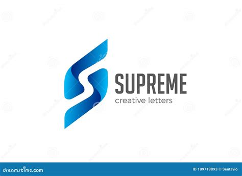 Letter S Logo Vector Negative Space Corporate Emb Stock Vector