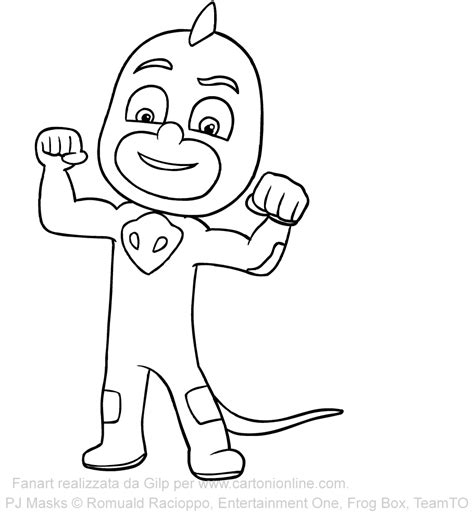Gecko Pj Masks Coloring Page Coloring Pages