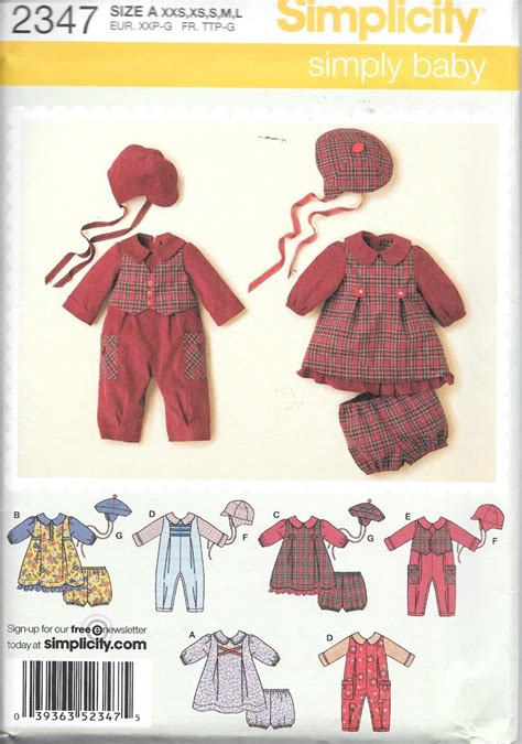 Simply Baby Simplicity Sewing Pattern 2347 By Vintagepatternstore