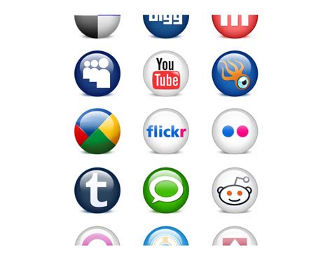 24 Glossy Social Media Icons Icon Free Psd Download Social Media