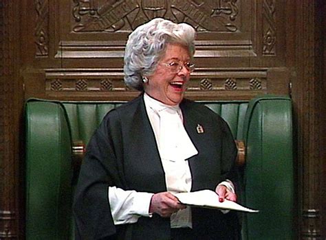 Baroness Betty Boothroyd The First Woman Speaker Of The House Of