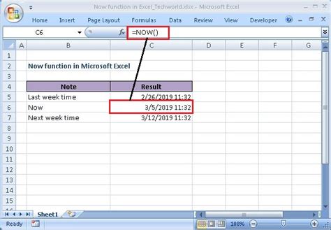 How To Use The Now Function In Microsoft Excel Techworld This