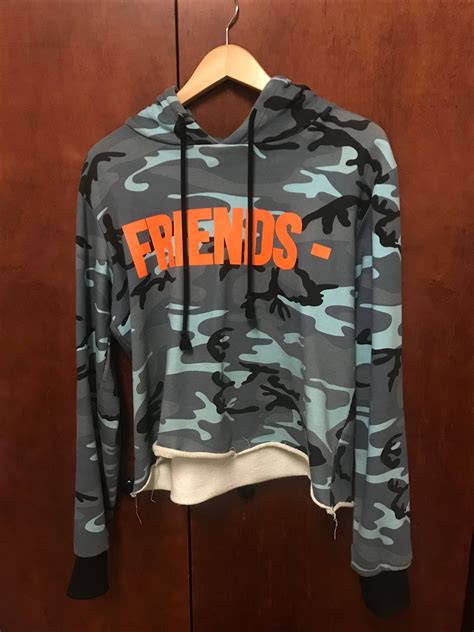 Vlone Original Friends Hoodie Blue Camo Grailed