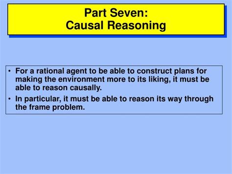 Ppt Part Seven Causal Reasoning Powerpoint Presentation Free
