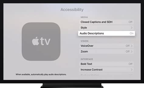 Turn On Audio Descriptions On Your Apple Tv Apple Support