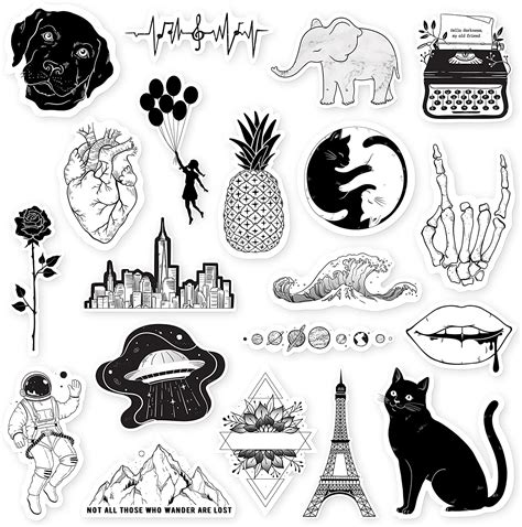 Aesthetic Printable Cute Stickers Black And White Annialexandra