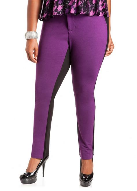 Purple Plus Size Womans Suits Favorite Ashley Stewart Womens Plus Size Ponte