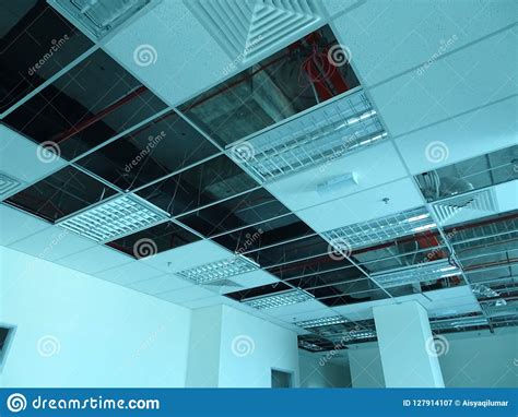 See more ideas about ceiling design, suspended ceiling systems, false ceiling design. Suspended Ceiling Frame And Board Under Construction ...