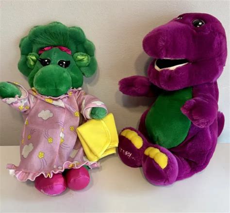Barney And Baby Bop Plush Vintage 1992 Lyons 16 Stuffed Dinosours 22