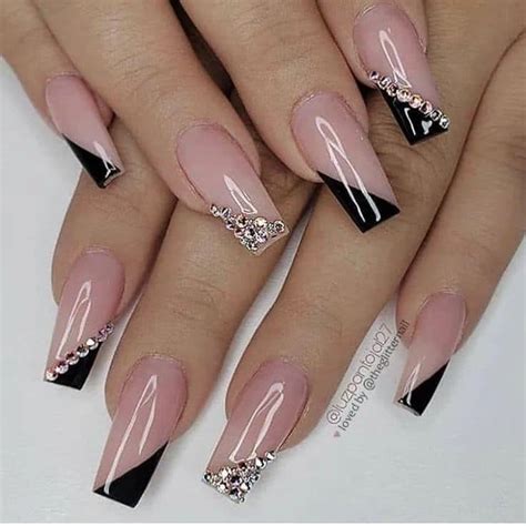 Los 5 Mejores Ideas Para UÑas Negras Con Rosa Palo Mate Brillantes 💅