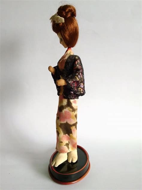 Vintage Japanese Pose Doll On Stand Etsy