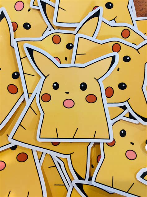 Surprised Pikachu Sticker Pokemon Memes Etsy Australia
