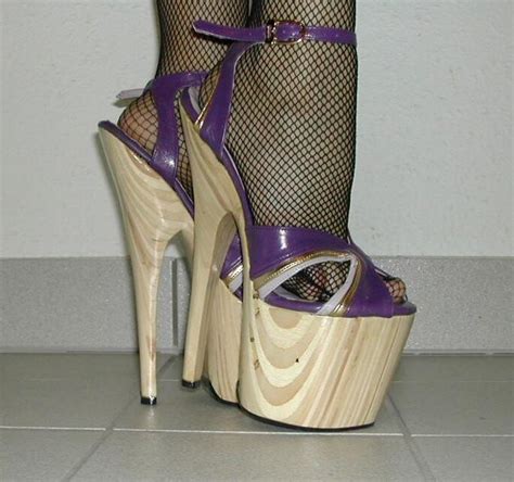 Wooden Platforms Stripper Heels Strappy High Heels Sandals Hot Heels