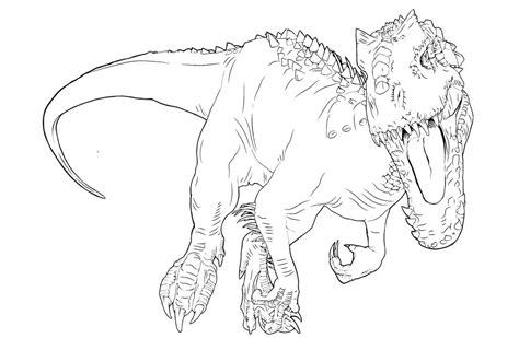 Jurassic World Coloring Pages Indominus Rex At GetColorings Com Free