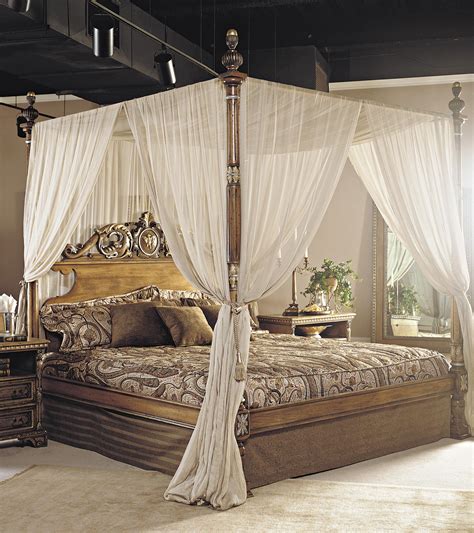 Avalon four poster canopy bed simplicity and elegance. Double bed with canopy, Francesco Molon - Luxury furniture MR