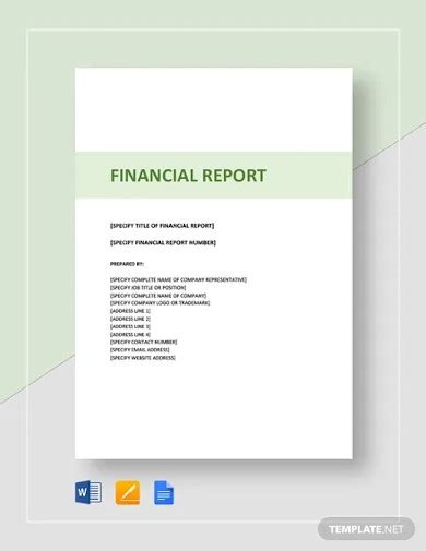 Financial Report 24 Examples Format Pdf Examples