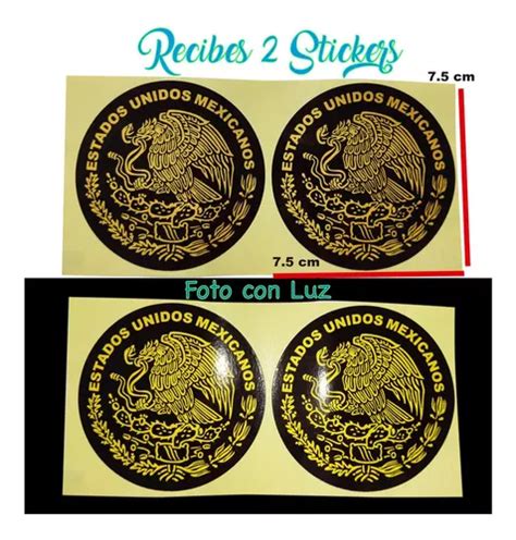 Calcomanía Sticker Escudo Nacional Mexicano Escudo Negro p MercadoLibre