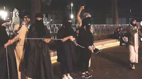 islamic state sex slave market staged in london by kurdish activists huffpost uk news