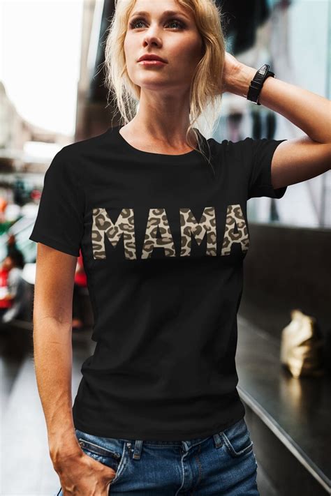 leopard print mama shirt mama shirt shirt for mom mom etsy