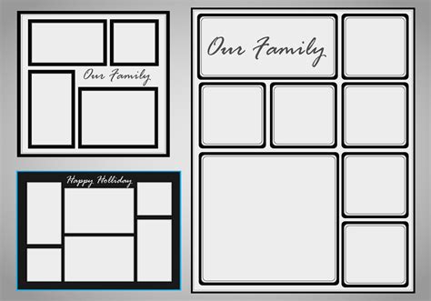 Photo Collage Template Vector Set 108376 Download Free Vectors