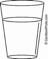 Glass Outline Water Icon Style Clipart Drawing Vector Cup Cartoon Illustration sketch template