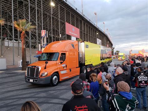 Will it be a parade style arrival? NASCAR Hauler Parade at Auto Club Speedway, March 15, 2018 ...