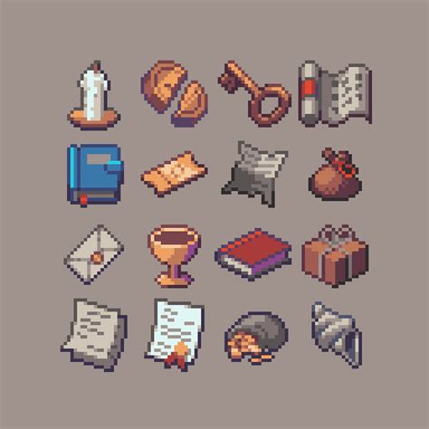 Artstation Rpg Pixel Art Icons Quest Items And Potions