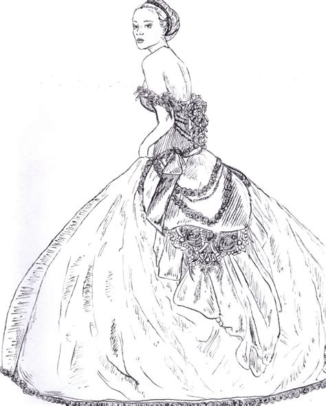 Bridal gown sketch very unique wedding dress drawings wedding. The Wedding Dress by EmmaMichaels on DeviantArt