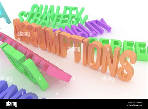 Assumptions Business Conceptual Colorful 3d Rendered Words Background