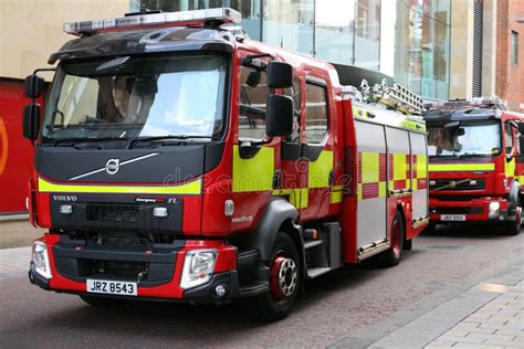 Volvo Fire Engines Belfast Fire Brigade Editorial Photo Image Of Belonging Street