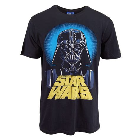 Mens Retro Darth Vader Star Wars T Shirt Black