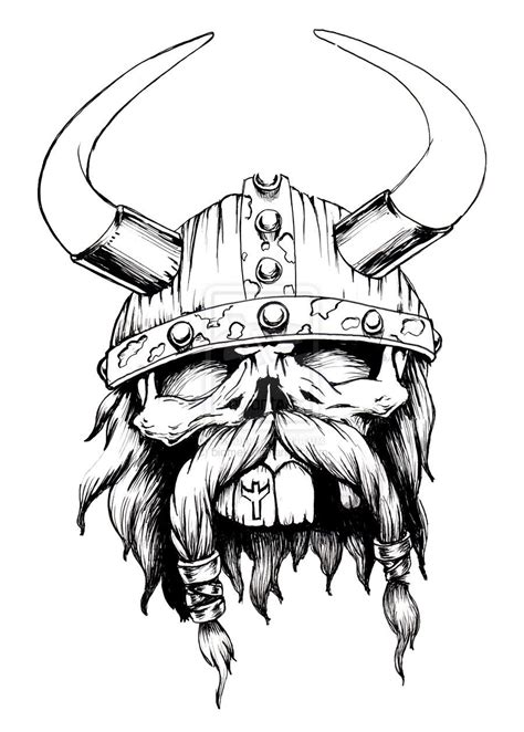 Viking Skull By Biomek On Deviantart Viking Drawings Viking Art