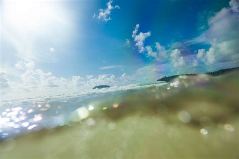 Water Surface And Blue Sky Kata Beach Phuket Thailand Stock Photo - Download Image Now - iStock