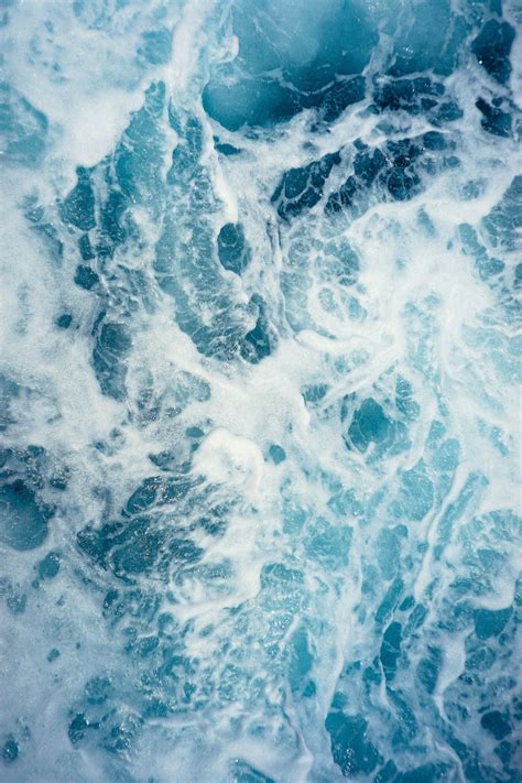Ocean Water Wall Art Print Aqua Blue And White Abstract Art Coastal