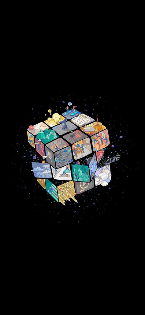 Amoled Dark Rubiks Cube Hd Wallpaper Wallpaperbetter